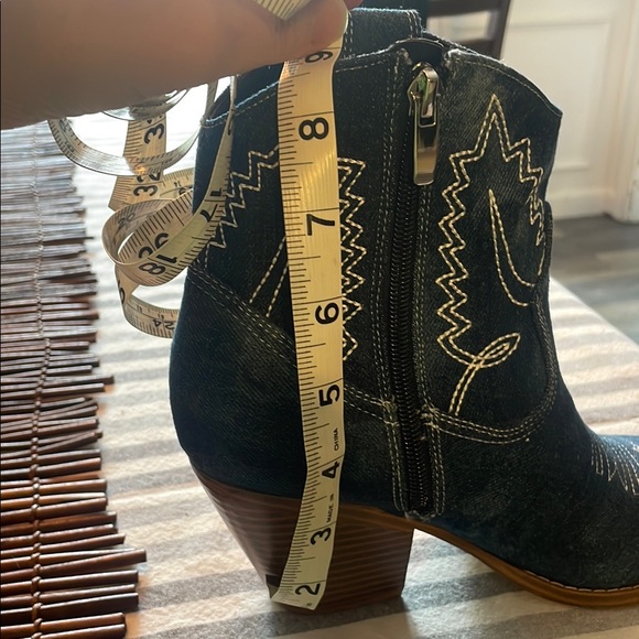 Women's denim Western Ankle Boots - Picture 6 of 6